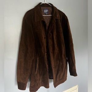 90s Vintage GAP 100% Genuine Leather Suede Jacket w/ Quilted Lining